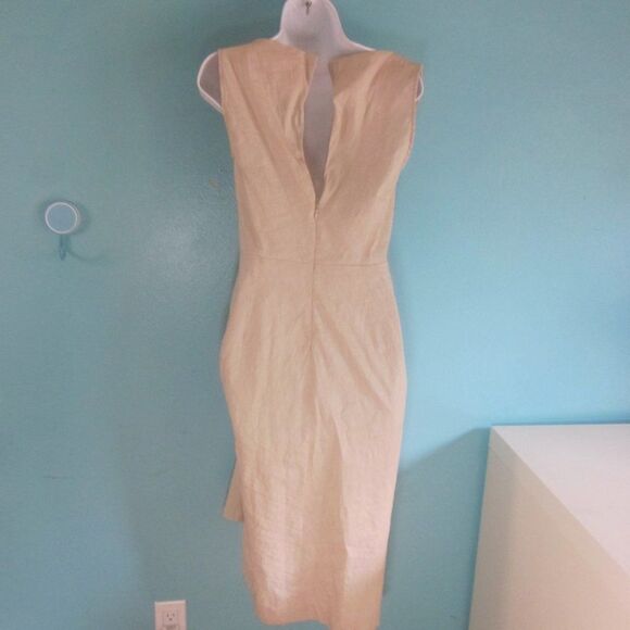 Malloni Italian Linen Stretch Sheath Dress Size 40 / 2 - Picture 5 of 12